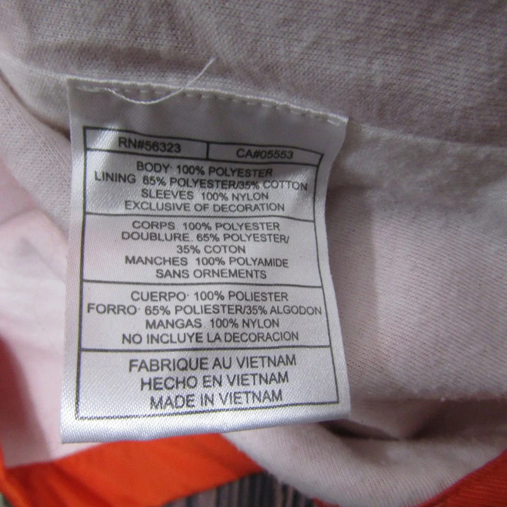 Nike Windbreaker Jacket Women S Orange Grey Colorblock Full Zip Hooded 00194